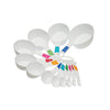 Farberware Colour-Coded Measuring Cups and Spoons Set, Plastic - White (12-Pieces)