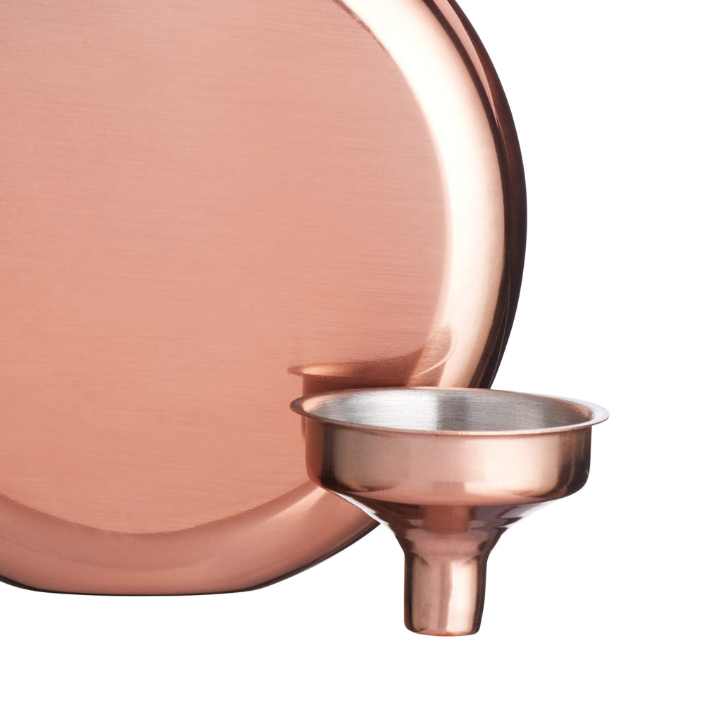 BarCraft Stainless Steel Copper Finish 140ml Hip Flask