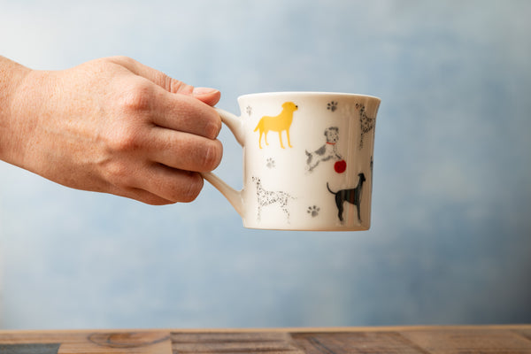 Mikasa Fine China Dog Print Fluted Mug, 250ML image 2