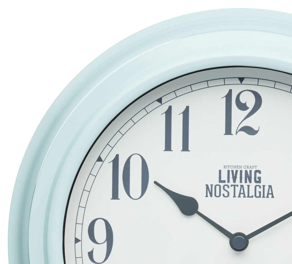 Living Nostalgia Vintage Blue Wall Clock