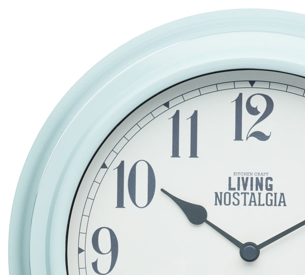 Living Nostalgia Vintage Blue Wall Clock image 3