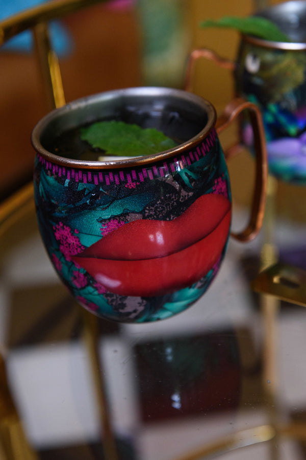 Mikasa x Sarah Arnett Stainless Steel Moscow Mule Mug with Lip Print, 450ml image 6