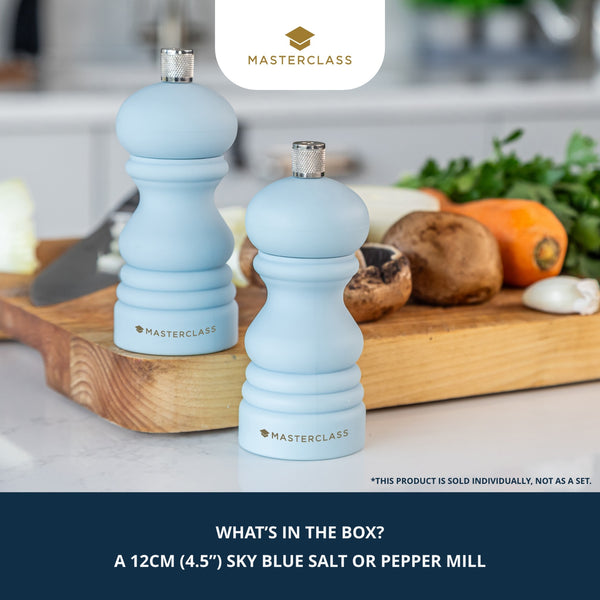 MasterClass Sky Blue Salt/Pepper Mill With Interchangeable Cap, Ceramic 12cm image 4