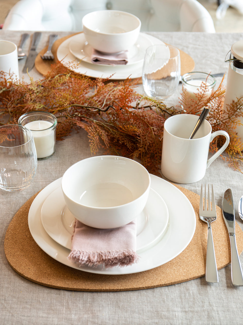 Mikasa Egret 12-Piece China Dinner Set, White