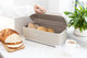 KitchenCraft Lovello Textured Large Bread Bin - Latte Cream