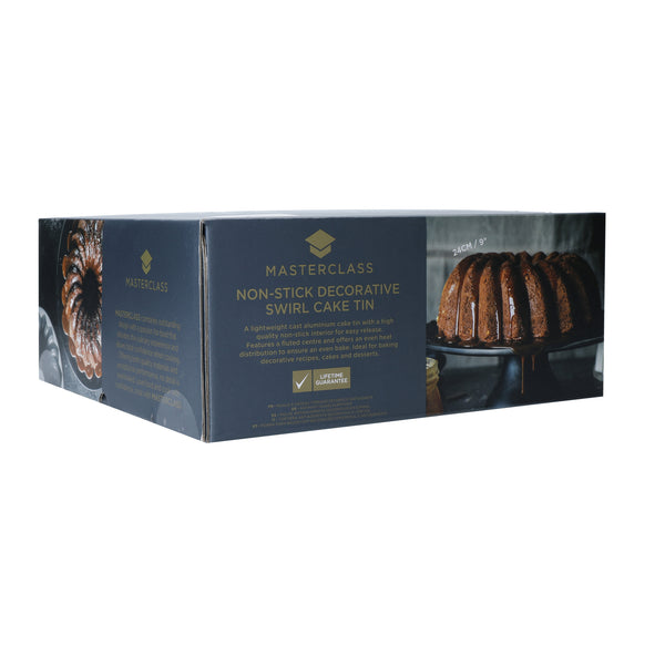 MasterClass Cast Aluminium Decorative Swirl Cake Tin, 24cm image 15