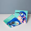 2pc Azure Kingfisher Kitchen Set with Ceramic Trivet and Cotton Tea Towel - Pete Cromer image 2