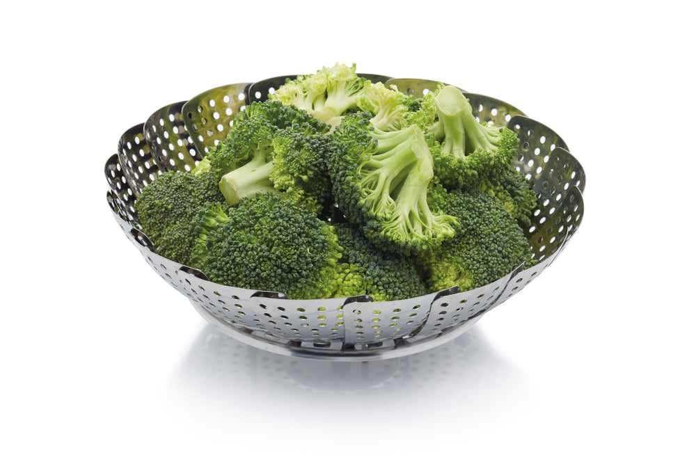 KitchenCraft Stainless Steel Collapsible Steaming Basket, 23cm