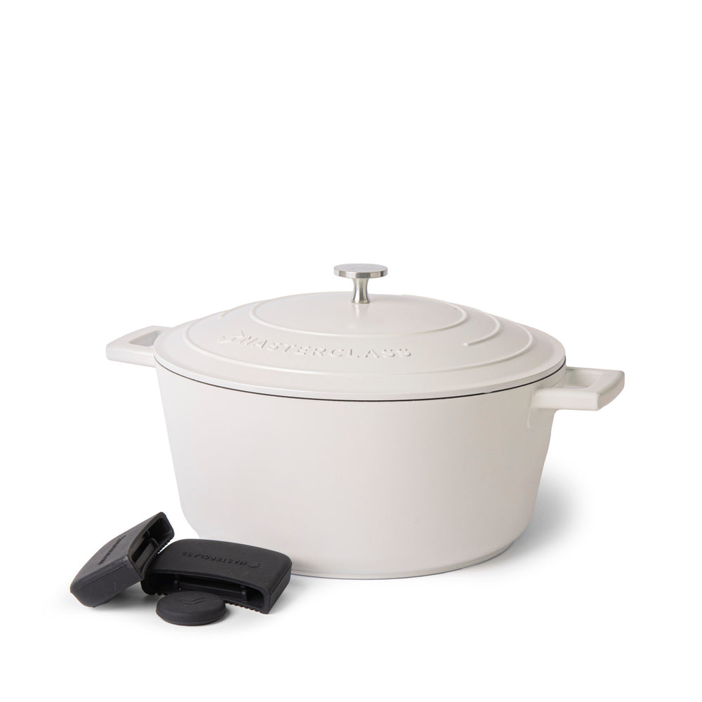 MasterClass 4pc Casserole Dish Set with Cast Aluminium Non-Stick Casserole Dish, 5L and 3x Silicone Handle Covers image 1