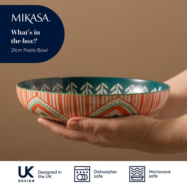 Mikasa Folk Pattern Stoneware Bowl, 21 cm image 8