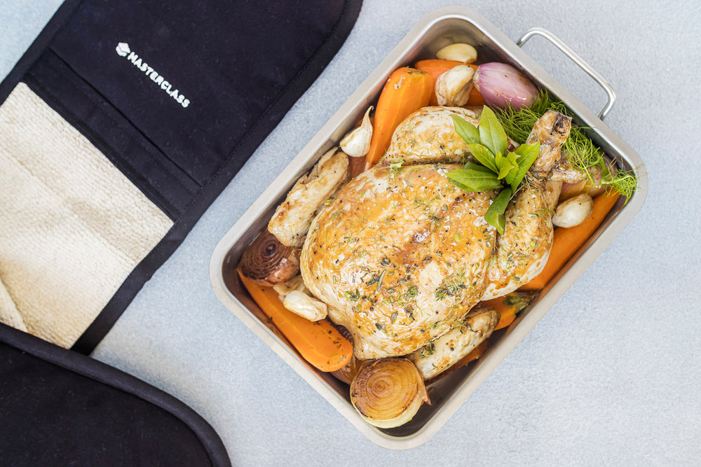 MasterClass Deluxe Professional Black Double Oven Glove