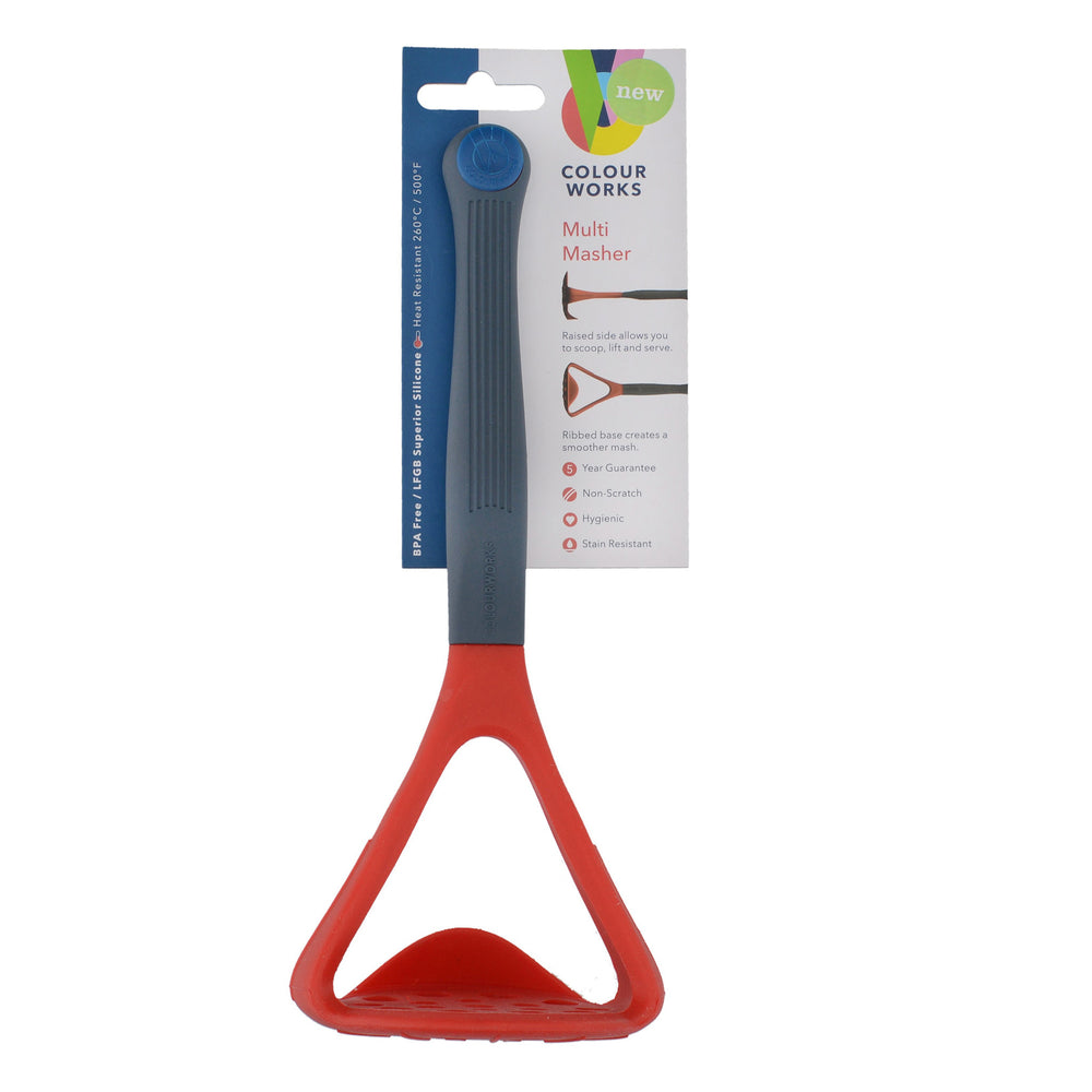 Colourworks Brights Red Silicone-Headed Masher