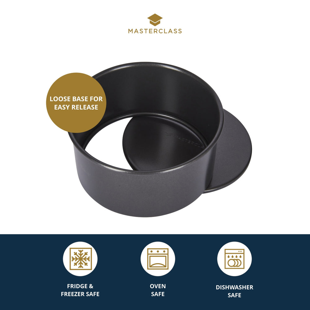 MasterClass Non-Stick 15cm Round Loose Base Deep Cake Pan