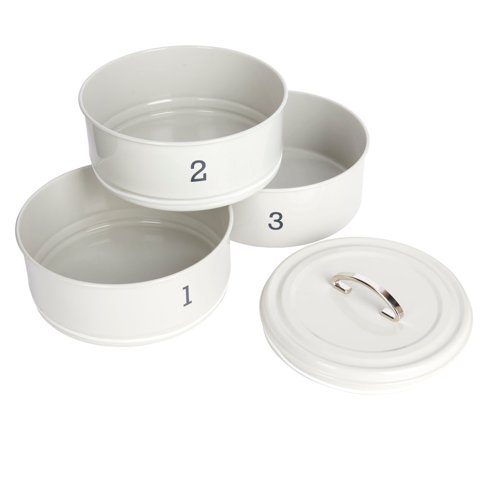 Living Nostalgia French Grey Three Tier Cake Tin Set