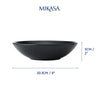 Mikasa Jardin Midnight 4-Piece Stoneware Pasta Bowl Set, 20cm, Black image 8