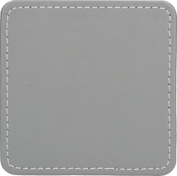 Creative Tops Naturals Premium Pack Of 4 Stitched Edge Faux Leather Coasters Metalic Silver image 3