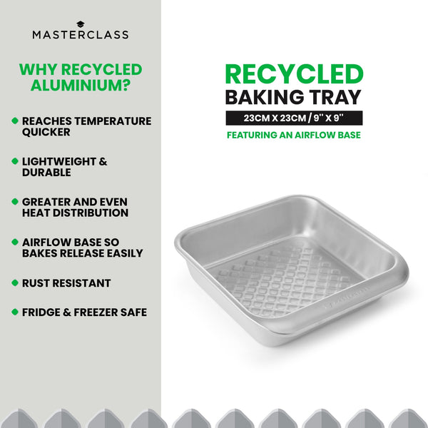 MasterClass Recycled Aluminium Square Baking Tin, 23cm image 9