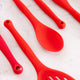 Colourworks Red Silicone Cooking Spoon with Measurement Markings