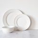 12pc White Porcelain Dinner Set with 4x 29.5cm Dinner Plates, 4x 22cm Side Plates and 4x 15.5cm Cereal Bowls - M by Mikasa