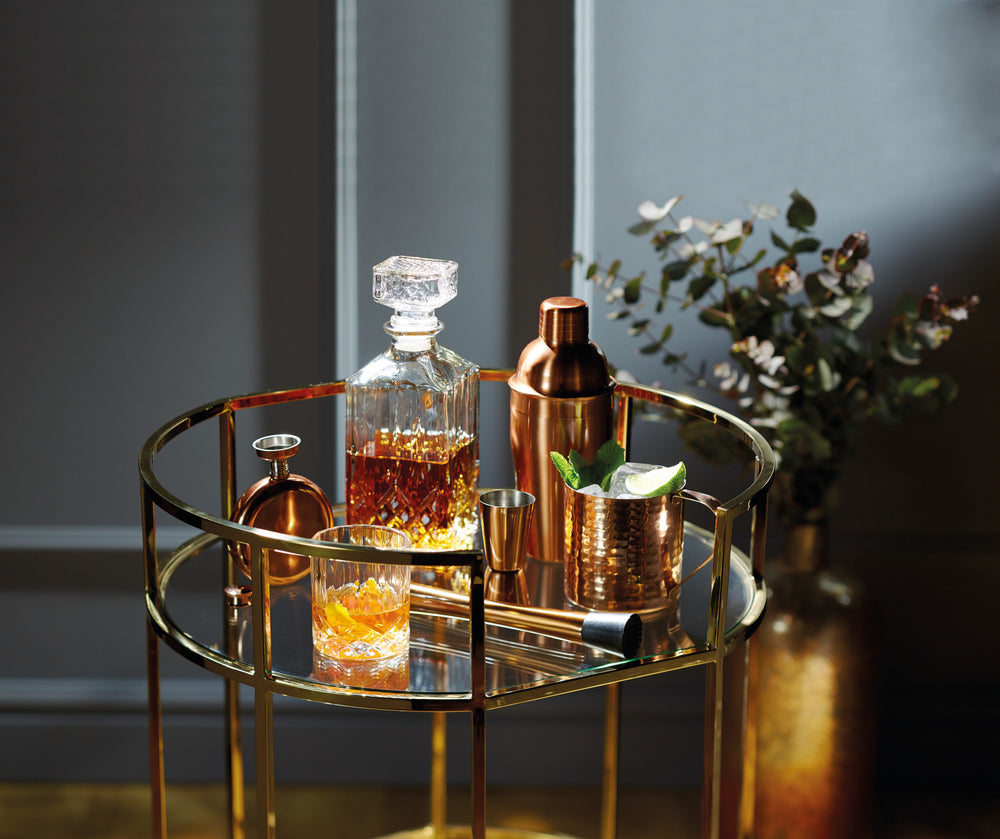 BarCraft Stainless Steel Copper Finish 140ml Hip Flask