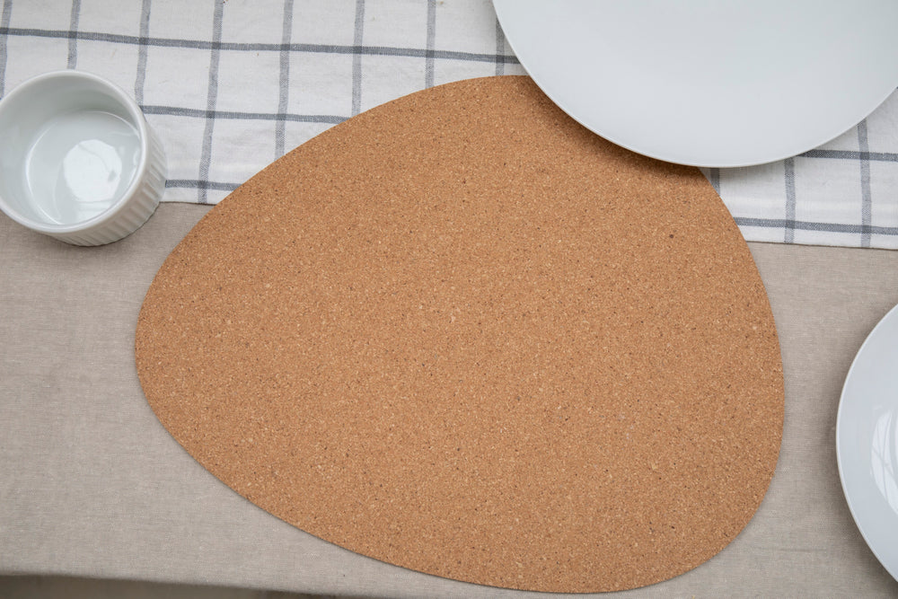 Mikasa Pebble-Shaped Cork Placemats, Set of 4, Natural, 38 x 30cm