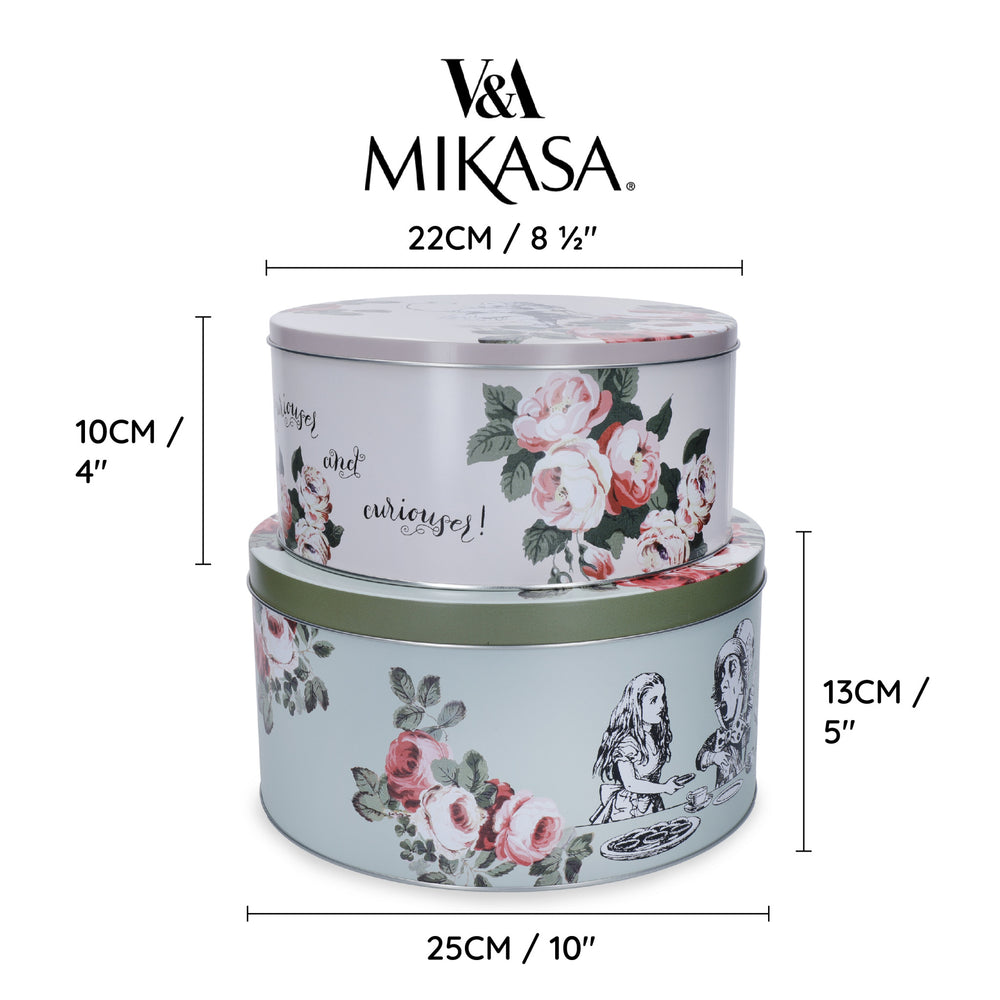 Mikasa and the V&A Alice In Wonderland Cake Tins, Set of 2