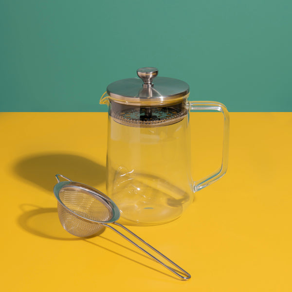 La Cafetière 2pc Tea Gift Set with 4-Cup Glass Loose Leaf Teapot, 1050ml and a Stainless Steel Tea Strainer image 2