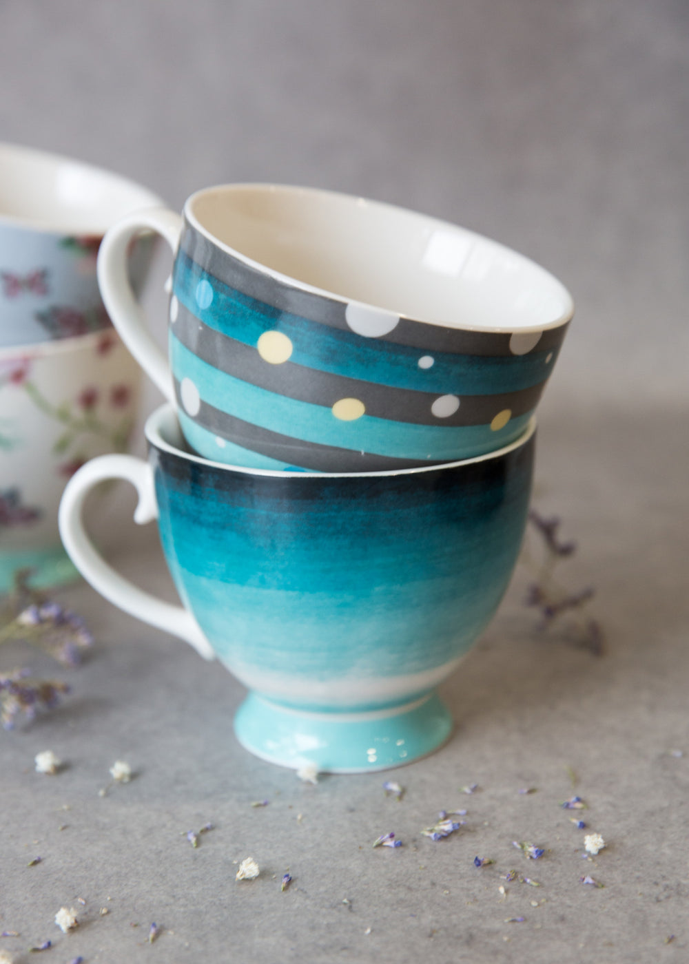 KitchenCraft China Spot Stripe Mug