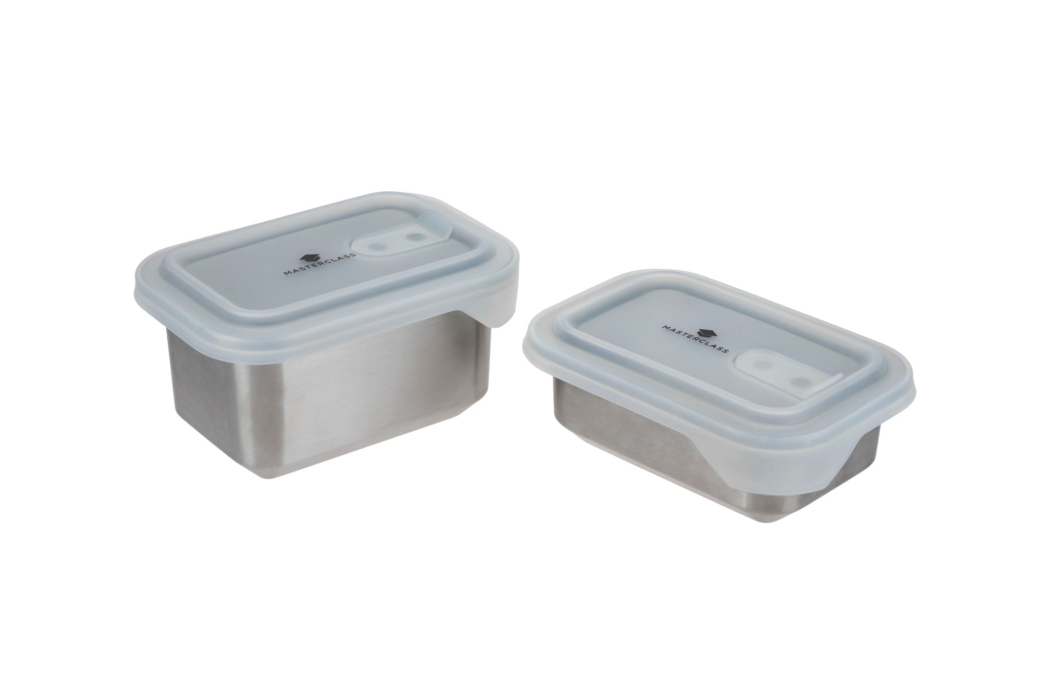 MasterClass All-in-One Stainless Steel Storage Containers with lids, 2 ...