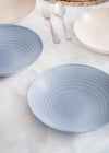 KitchenCraft Pasta Bowls Set of 4 in Gift Box, Lead-Free Glazed Stoneware, Blue / Cream, 22cm image 10