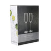 BarCraft Set of 2 Handmade Ribbed Champagne Flutes in Gift Box image 4