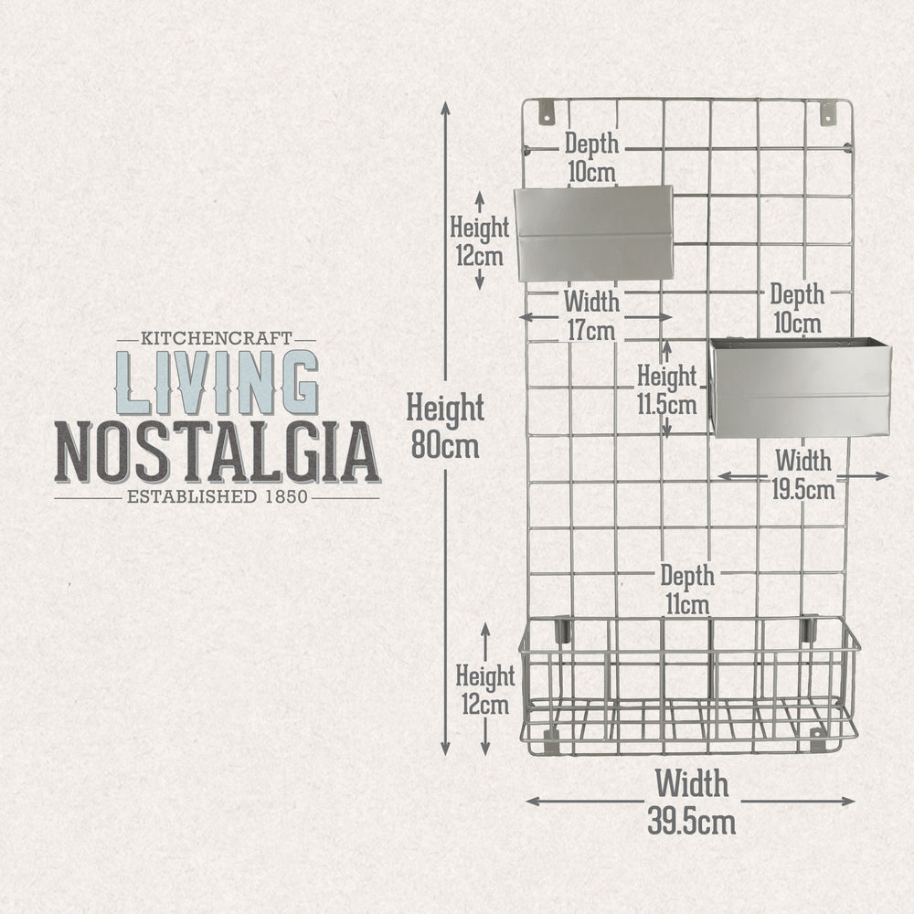 KitchenCraft Living Nostalgia Wall Mountable Kitchen Shelf Organiser