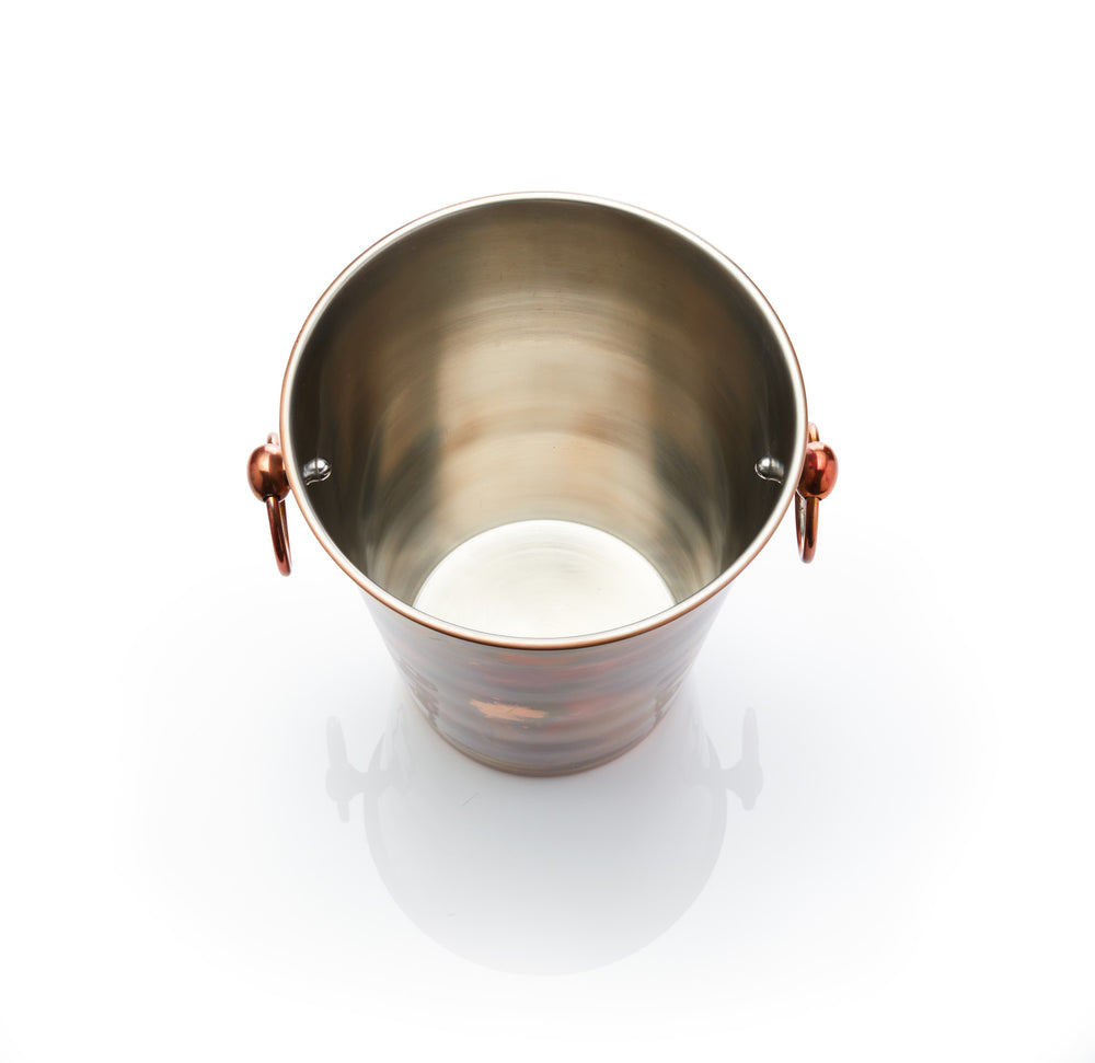 BarCraft Stainless Steel Sparkling Wine Bucket with Iridescent Copper Finish