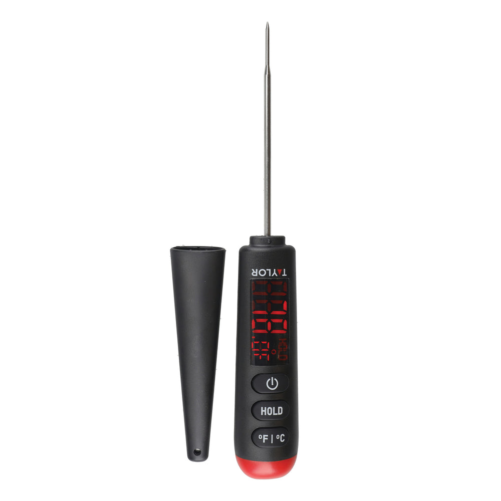 Taylor Pro Digital Food Thermometer Probe with Bright LED Display, Plastic / Stainless Steel - Black