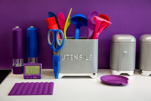 Colourworks Brights Pink Silicone-Headed Slotted Spoon image 2