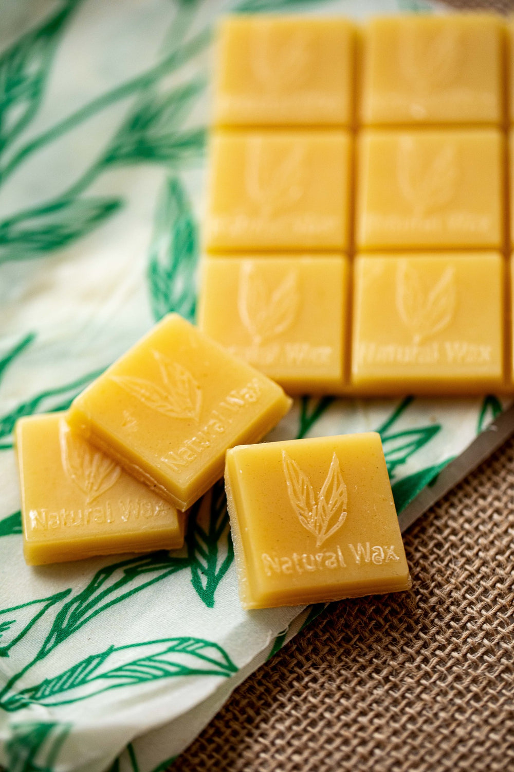 Natural Elements Vegan Wax Wrap Refresher Blocks, Includes 12 Organic Soy Non-Beeswax Bars