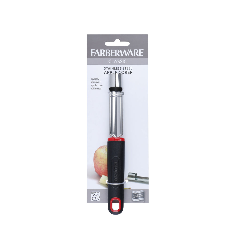 Farberware Serrated Apple Corer / Fruit Core Remover, Stainless Steel / Plastic, 20 cm x 2.5 x 2 cm (8