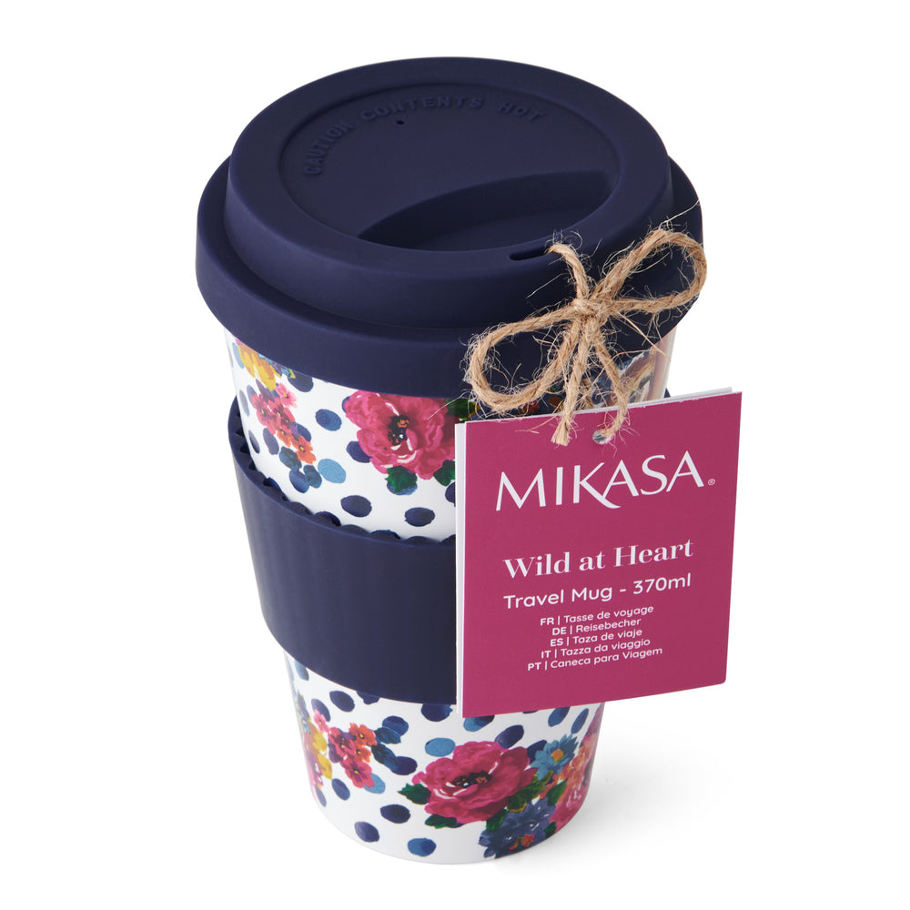 Mikasa Wild at Heart Sloth Travel Mug, 370ml