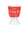 KitchenCraft Porcelain 'You crack me up'  Egg Cup image 4