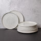 8pc Porcelain Dinner Plate Set with 4x 24.5cm Rim Plates and 4x 26.5cm High Rim Plates - Caviar Speckle