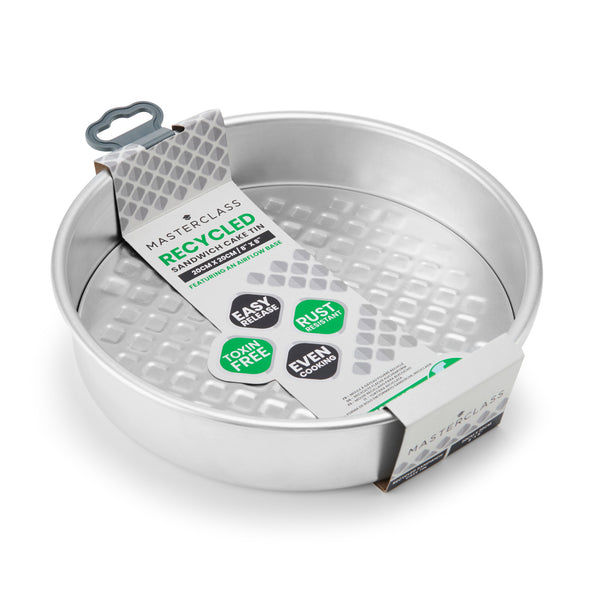 MasterClass Recycled Aluminium Loose Base Sandwich Pan, 20cm image 4