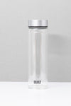 BUILT Tiempo 450ml Insulated Water Bottle, Borosilicate Glass / Stainless Steel - Silver image 5