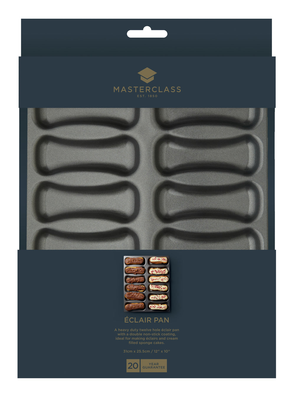 MasterClass Non-Stick 12 Hole Éclair Baking Pan