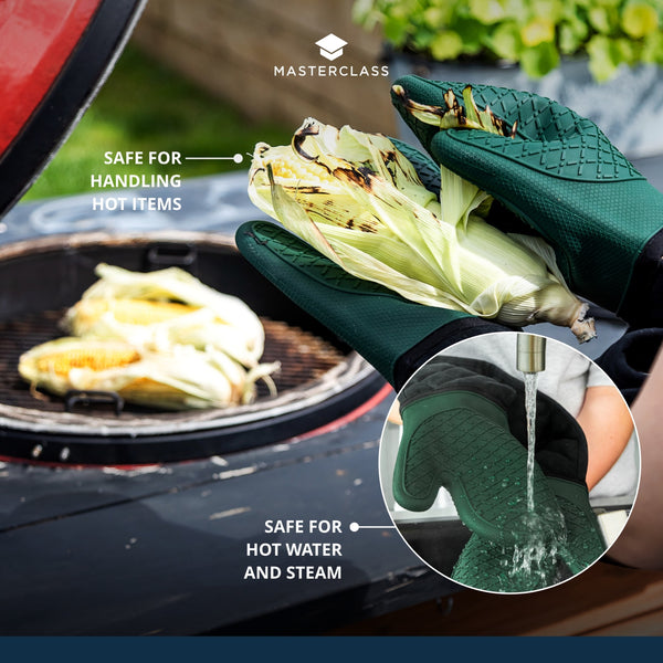 MasterClass Silicone Double Oven Glove, Green image 9