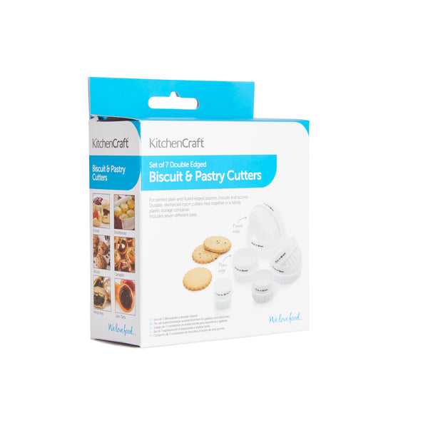 KitchenCraft Set of Seven Plastic Double Edged Biscuit / Pastry Cutters image 4