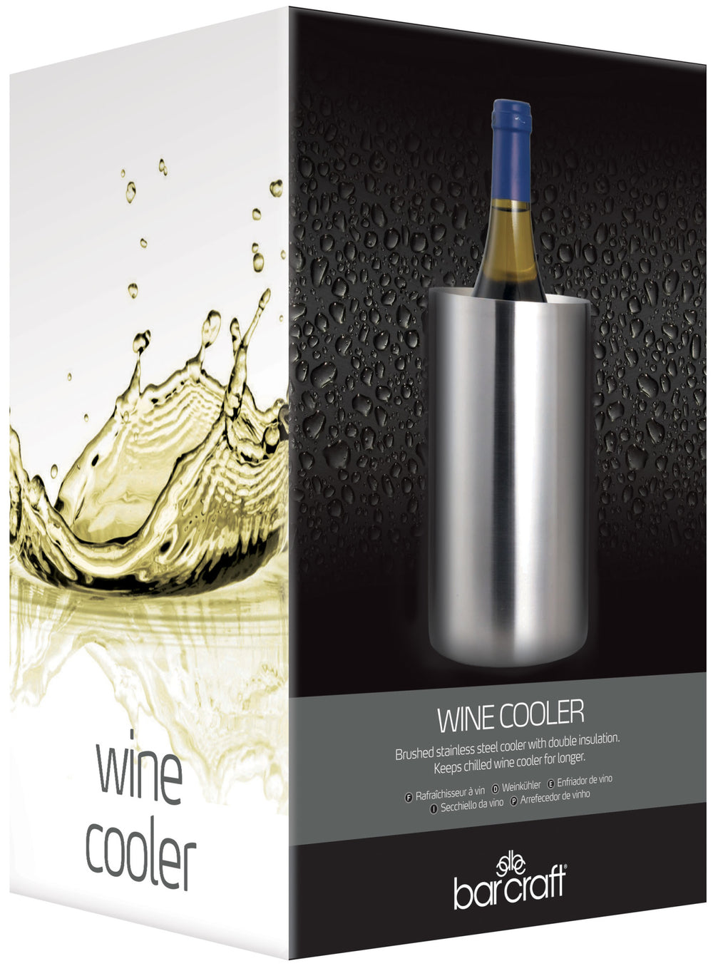 BarCraft Stainless Steel Double Walled Wine Cooler