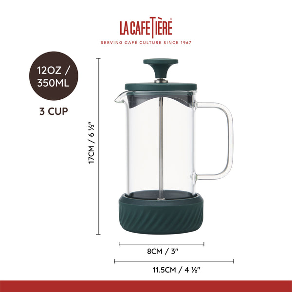 La Cafetière Zero 3 Cup Cafetiere Green, Coffee No Mess French Press image 8