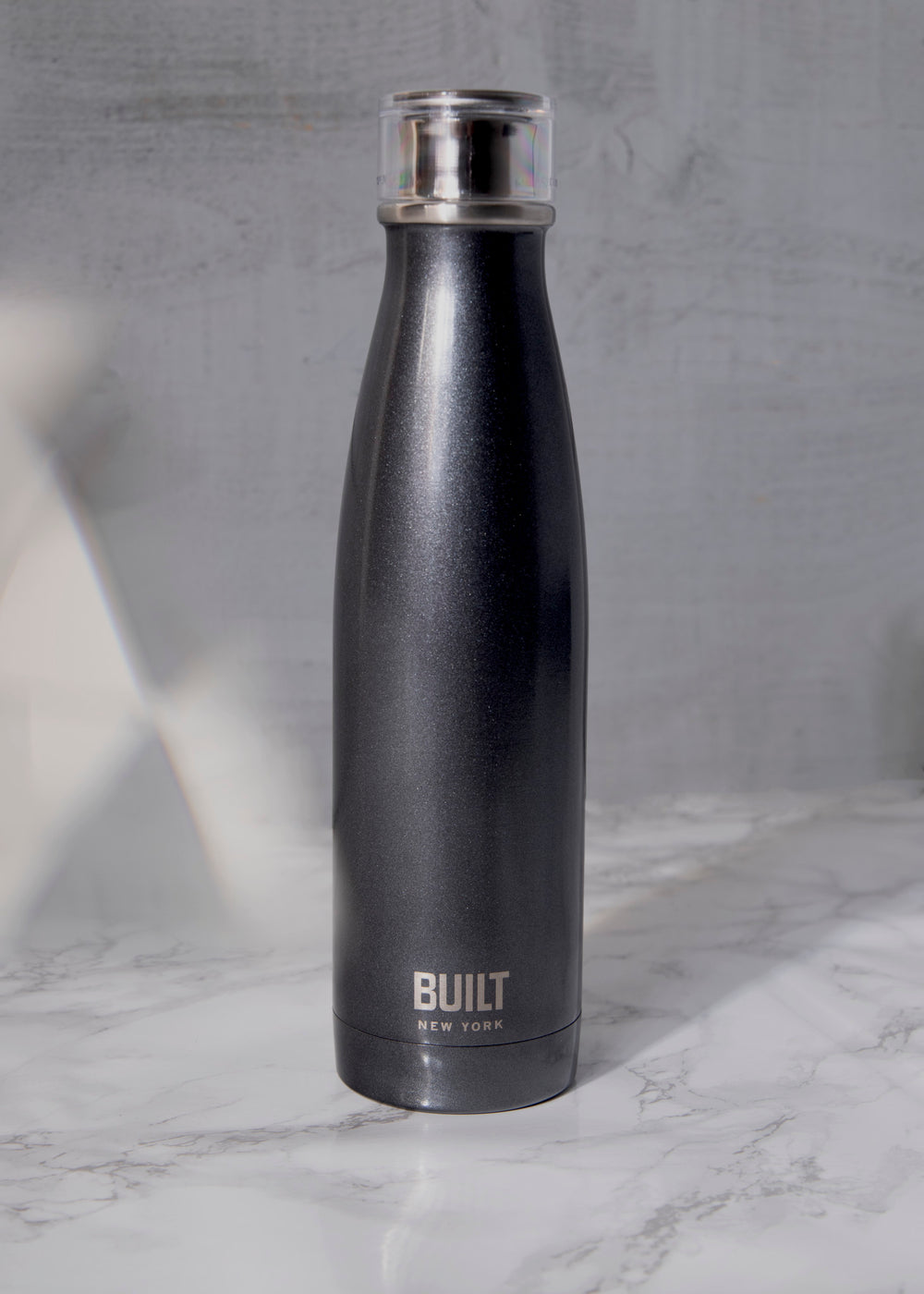 Built 500 ml Double Walled Stainless Steel Water Bottle Charcoal