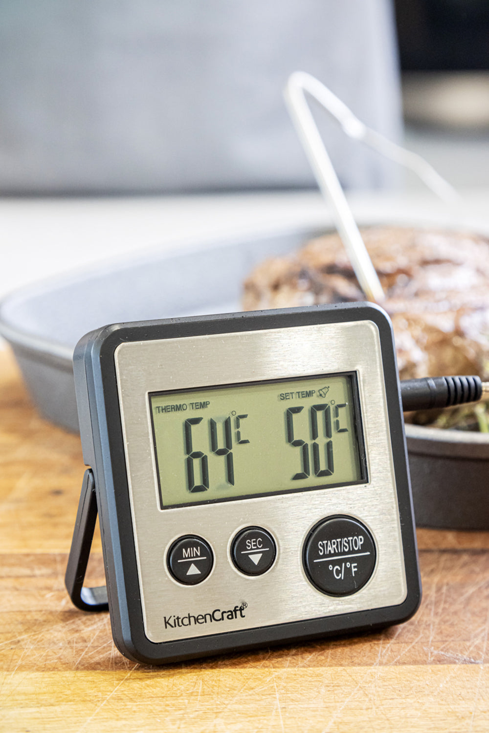 KitchenCraft Digital Cooking Thermometer and Timer