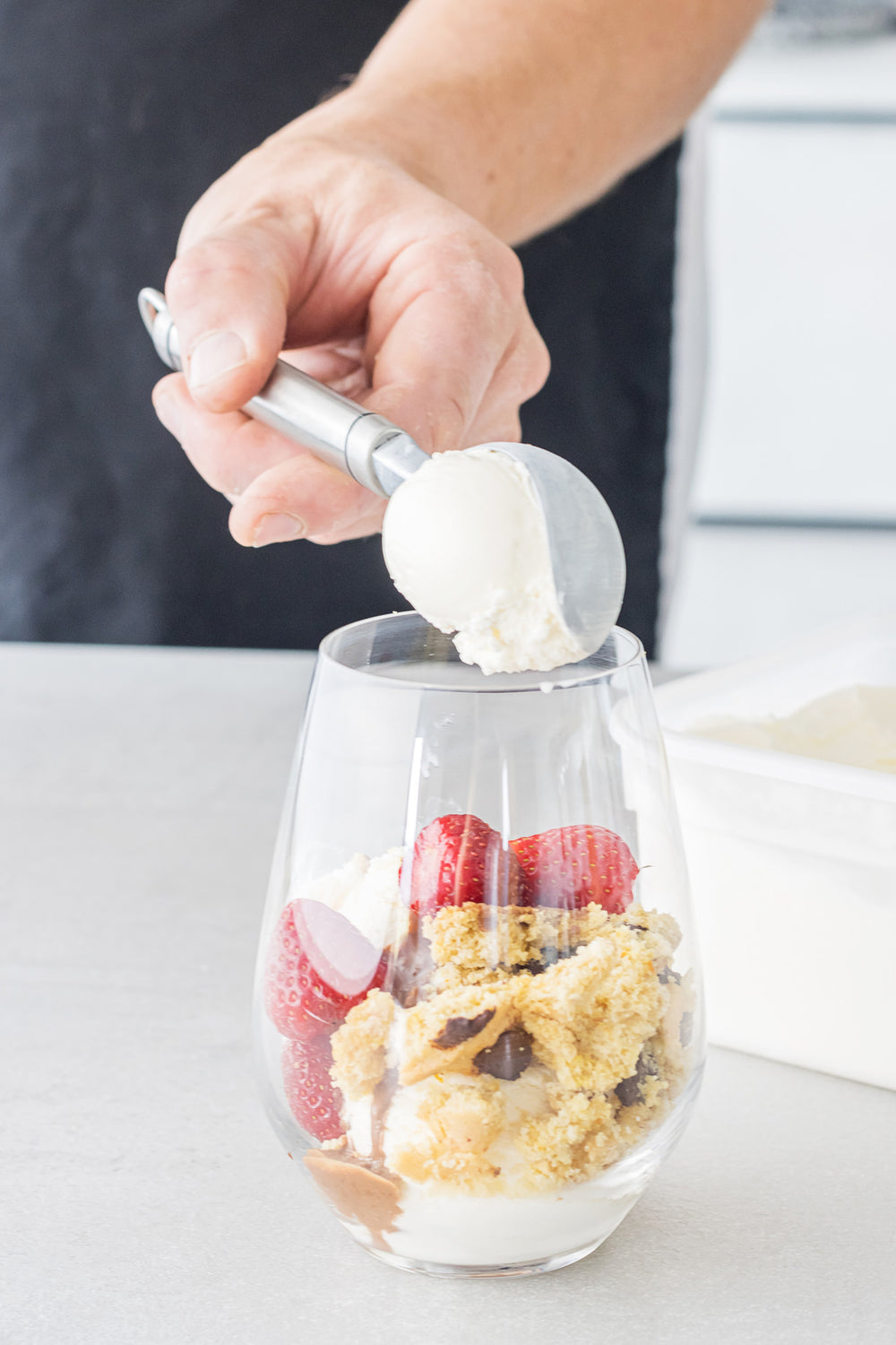 KitchenCraft Oval Handled Stainless Steel Ice Cream Scoop